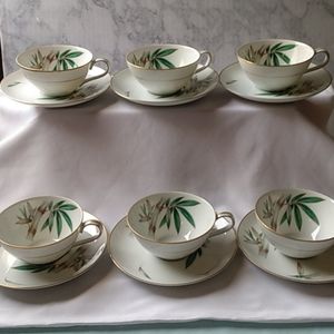 Noritake China Set of 6 Teacups & Saucers